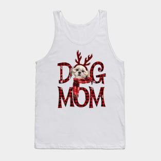 Cream Shih Tzu Mom Christmas Dog Mom Dog Lovers Tank Top